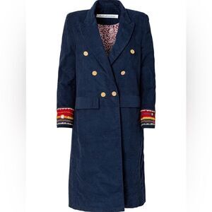 Alix of‎ Bohemia Wade Indigo Corduroy Pea Coat sz M
